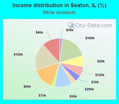 Income distribution in Seaton, IL (%)