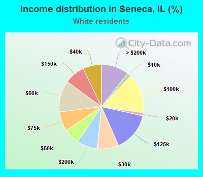 Income distribution in Seneca, IL (%)