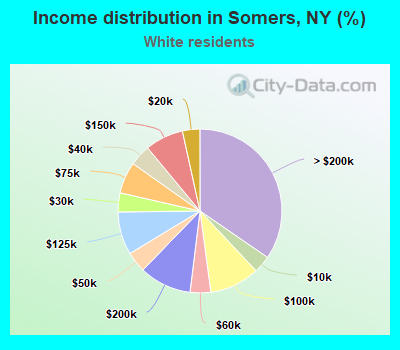 Income distribution in Somers, NY (%)