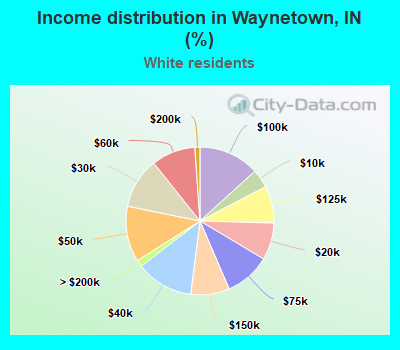 Income distribution in Waynetown, IN (%)