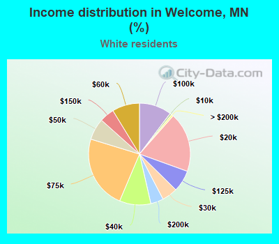Income distribution in Welcome, MN (%)