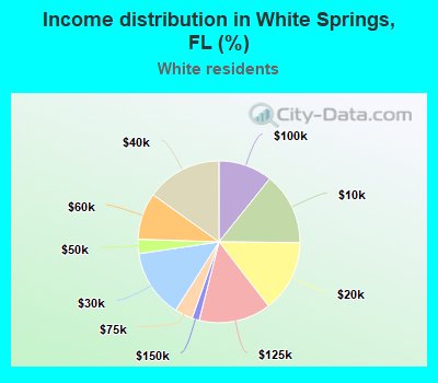 Income distribution in White Springs, FL (%)
