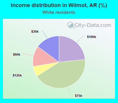 Income distribution in Wilmot, AR (%)