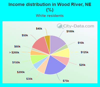 Income distribution in Wood River, NE (%)