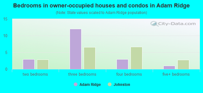 Bedrooms in owner-occupied houses and condos in Adam Ridge
