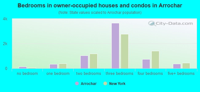 Bedrooms in owner-occupied houses and condos in Arrochar