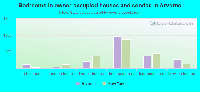 Bedrooms in owner-occupied houses and condos in Arverne