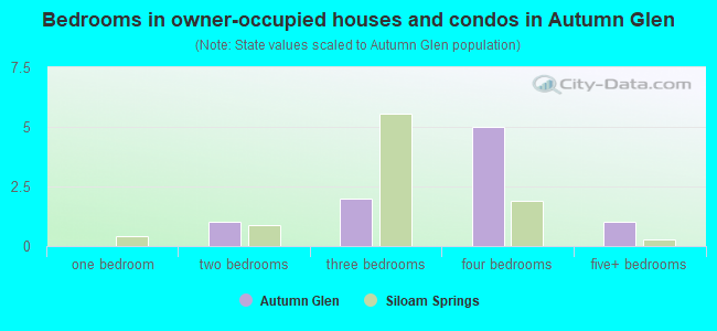 Bedrooms in owner-occupied houses and condos in Autumn Glen