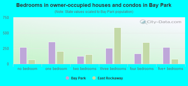 Bedrooms in owner-occupied houses and condos in Bay Park
