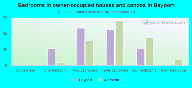 Bedrooms in owner-occupied houses and condos in Bayport
