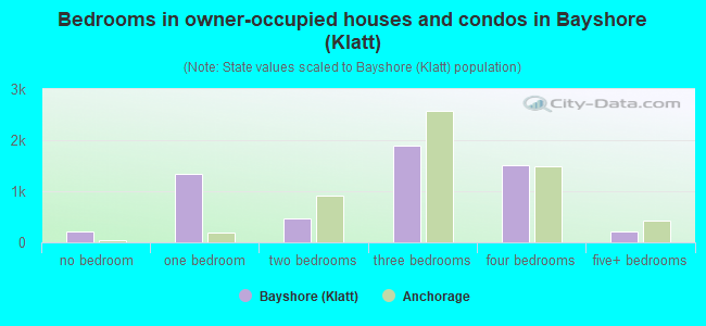 Bedrooms in owner-occupied houses and condos in Bayshore (Klatt)