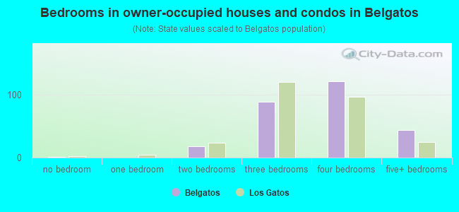 Bedrooms in owner-occupied houses and condos in Belgatos