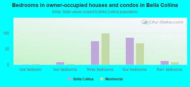 Bedrooms in owner-occupied houses and condos in Bella Collina