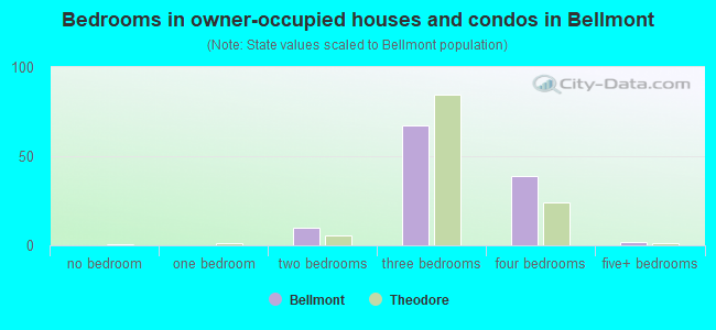 Bedrooms in owner-occupied houses and condos in Bellmont