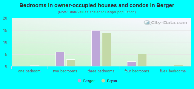 Bedrooms in owner-occupied houses and condos in Berger