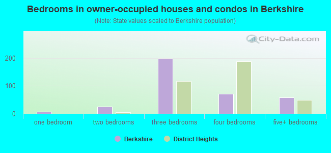 Bedrooms in owner-occupied houses and condos in Berkshire