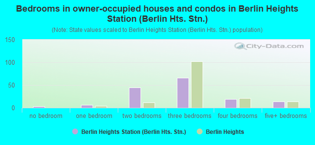 Bedrooms in owner-occupied houses and condos in Berlin Heights Station (Berlin Hts. Stn.)