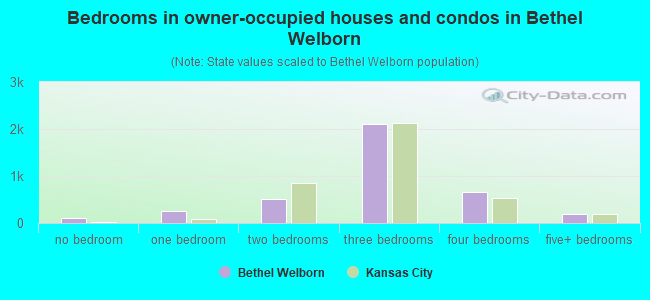 Bedrooms in owner-occupied houses and condos in Bethel Welborn