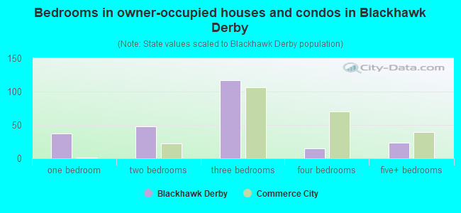 Bedrooms in owner-occupied houses and condos in Blackhawk Derby