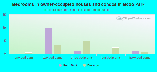 Bedrooms in owner-occupied houses and condos in Bodo Park