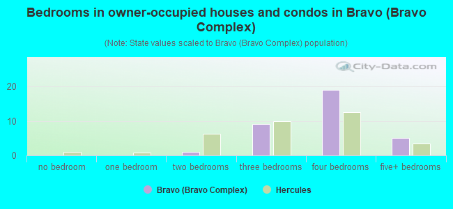 Bedrooms in owner-occupied houses and condos in Bravo (Bravo Complex)