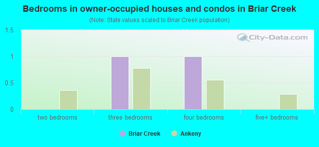 Bedrooms in owner-occupied houses and condos in Briar Creek