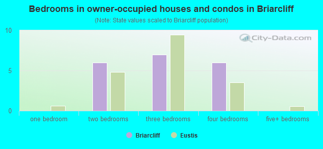 Bedrooms in owner-occupied houses and condos in Briarcliff