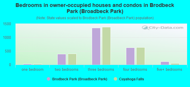 Bedrooms in owner-occupied houses and condos in Brodbeck Park (Broadbeck Park)