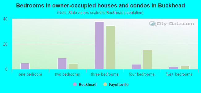 Bedrooms in owner-occupied houses and condos in Buckhead