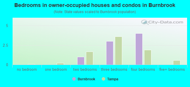 Bedrooms in owner-occupied houses and condos in Burnbrook