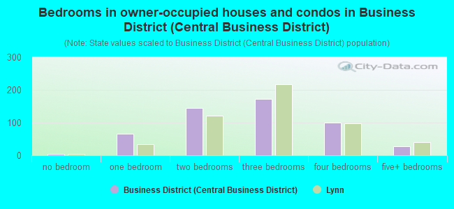Bedrooms in owner-occupied houses and condos in Business District (Central Business District)