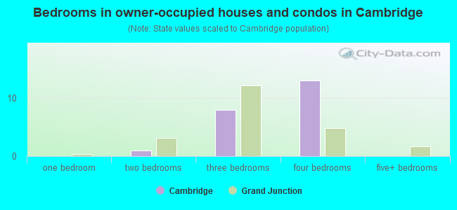 Bedrooms in owner-occupied houses and condos in Cambridge