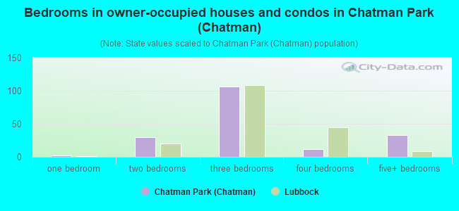 Bedrooms in owner-occupied houses and condos in Chatman Park (Chatman)