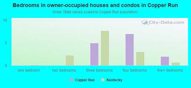 Bedrooms in owner-occupied houses and condos in Copper Run