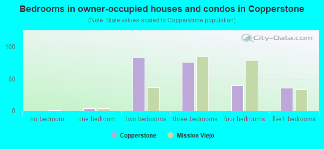 Bedrooms in owner-occupied houses and condos in Copperstone