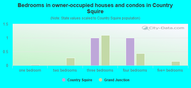 Bedrooms in owner-occupied houses and condos in Country Squire