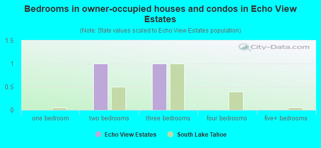 Bedrooms in owner-occupied houses and condos in Echo View Estates