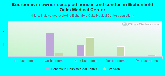 Bedrooms in owner-occupied houses and condos in Eichenfield Oaks Medical Center