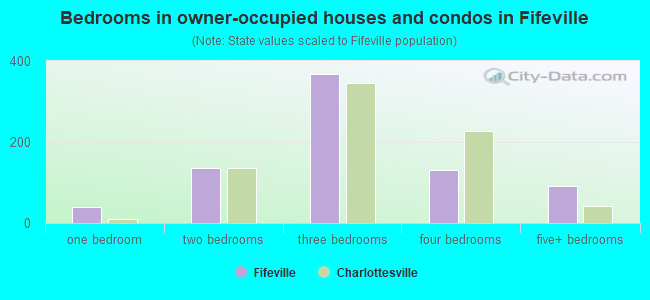 Bedrooms in owner-occupied houses and condos in Fifeville