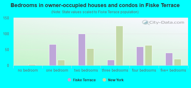Bedrooms in owner-occupied houses and condos in Fiske Terrace