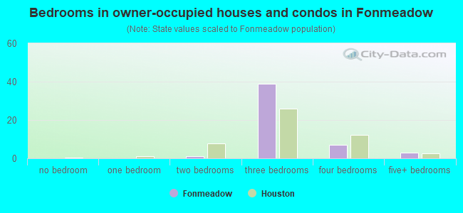 Bedrooms in owner-occupied houses and condos in Fonmeadow