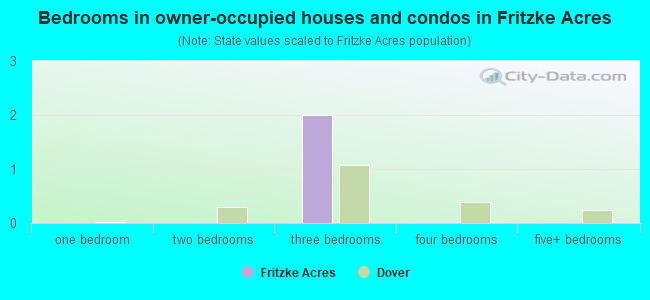 Bedrooms in owner-occupied houses and condos in Fritzke Acres