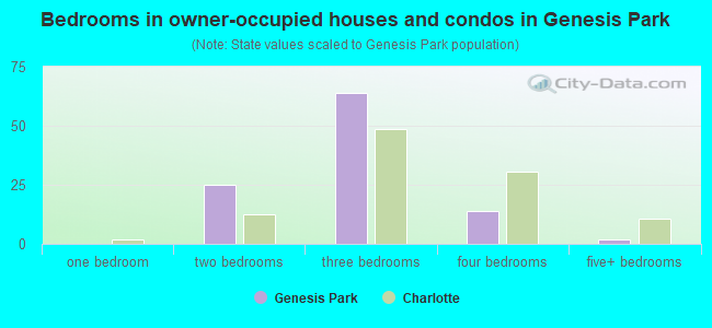Bedrooms in owner-occupied houses and condos in Genesis Park