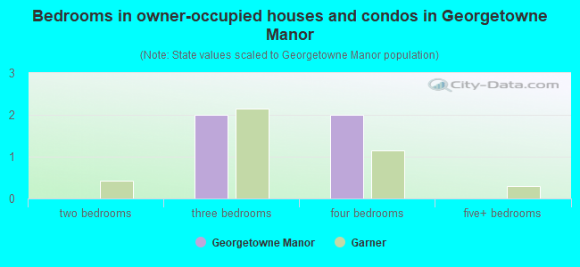 Bedrooms in owner-occupied houses and condos in Georgetowne Manor