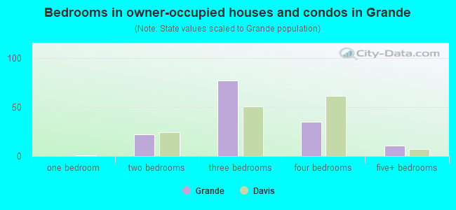 Bedrooms in owner-occupied houses and condos in Grande