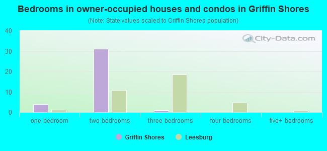 Bedrooms in owner-occupied houses and condos in Griffin Shores