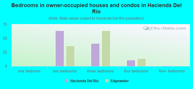 Bedrooms in owner-occupied houses and condos in Hacienda Del Rio