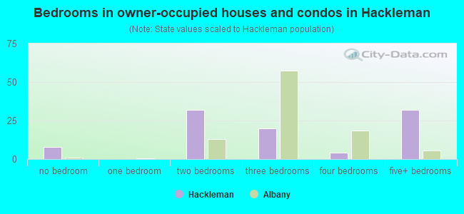 Bedrooms in owner-occupied houses and condos in Hackleman
