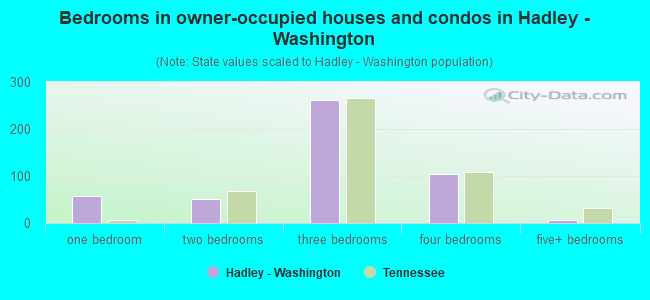 Bedrooms in owner-occupied houses and condos in Hadley - Washington