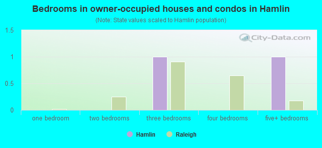 Bedrooms in owner-occupied houses and condos in Hamlin